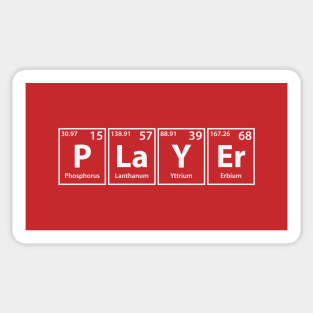 Player (P-La-Y-Er) Periodic Elements Spelling Sticker